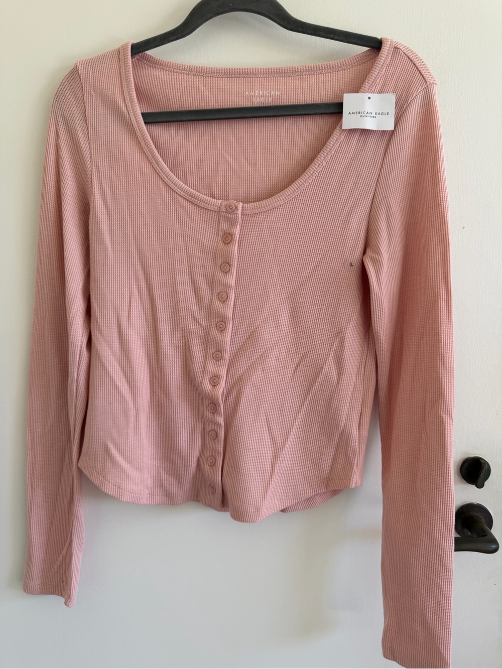 American Eagle Henley button front shirt NEW NWT fall back to school loungewear